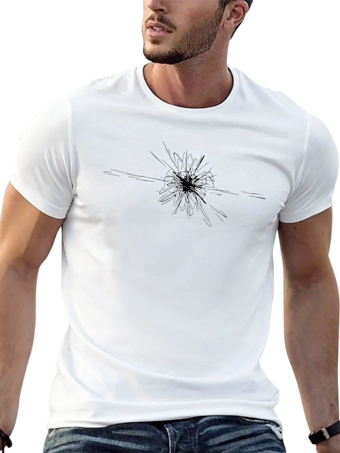 Abstract Black T-Shirt