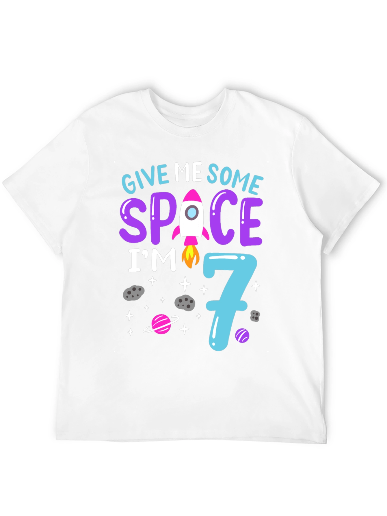 Give Me Some Space Im 7 Black T-Shirt