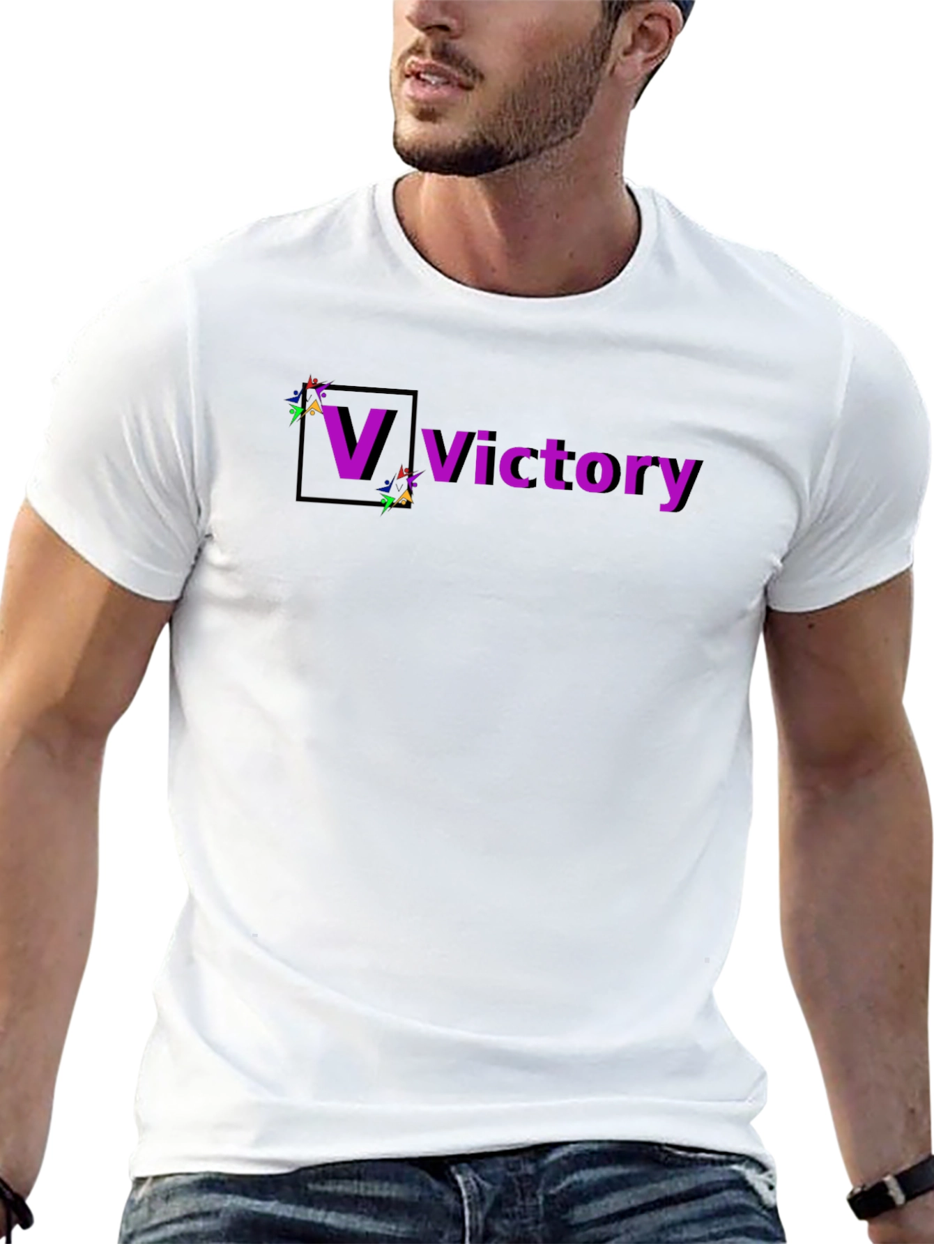 Victory Graphic Tee - Soft Black Cotton Blend
