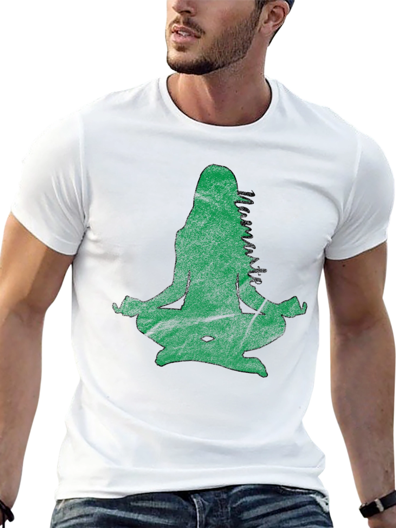 Yoga Namaste Black Graphic T-Shirt