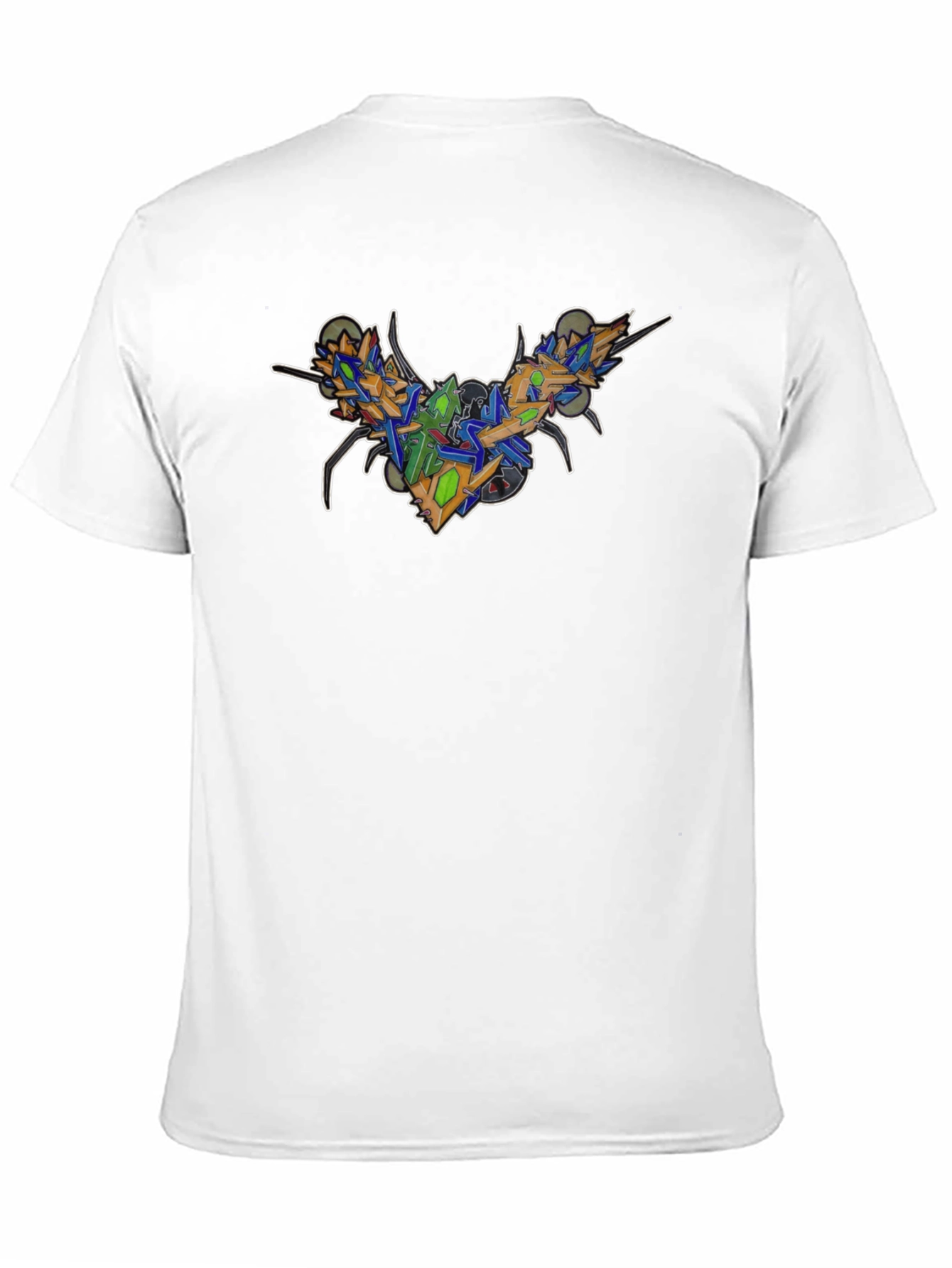 Abstract Graffiti Insect Black Tee