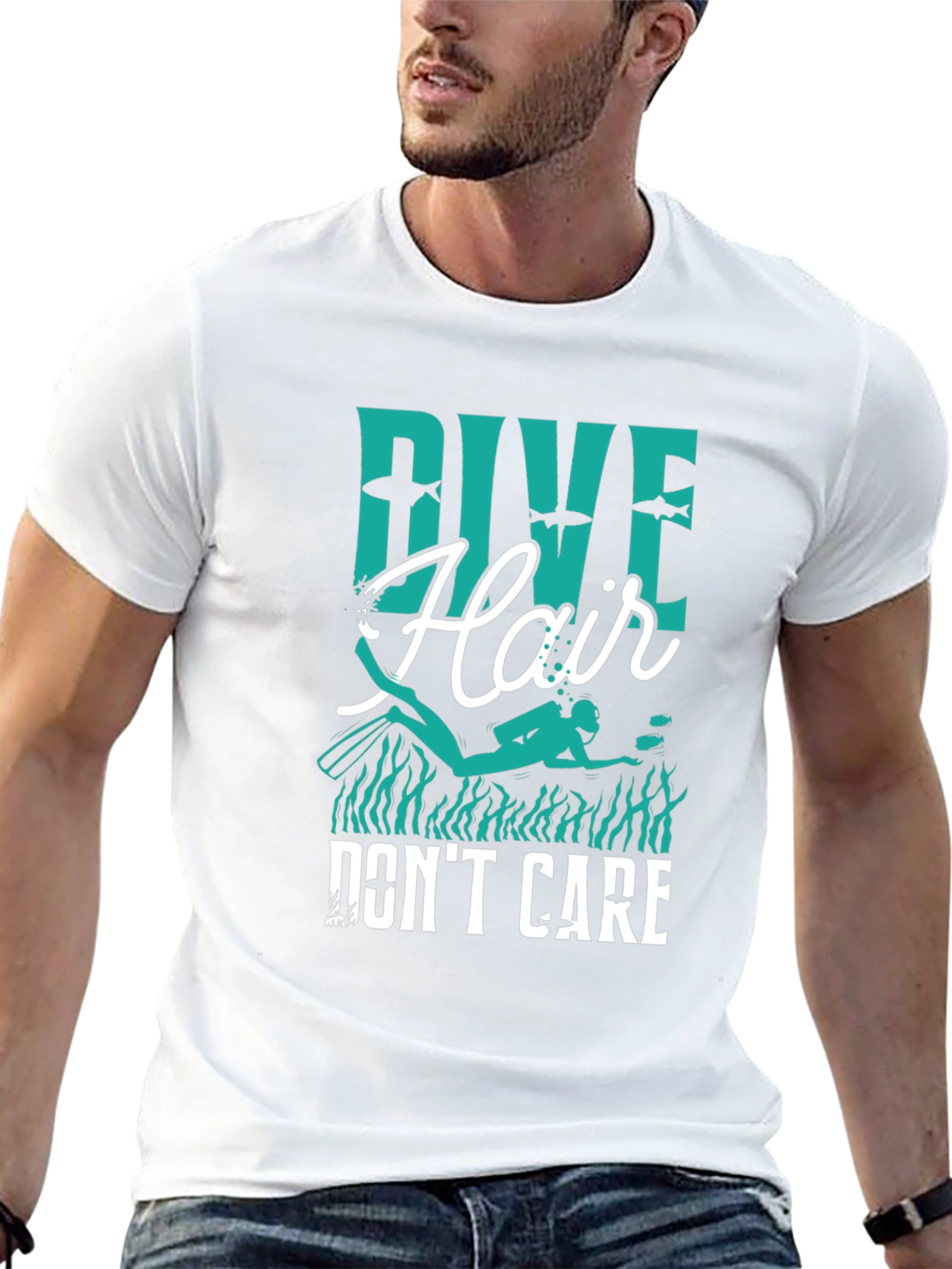 Dive Hair Dont Care Black T-Shirt