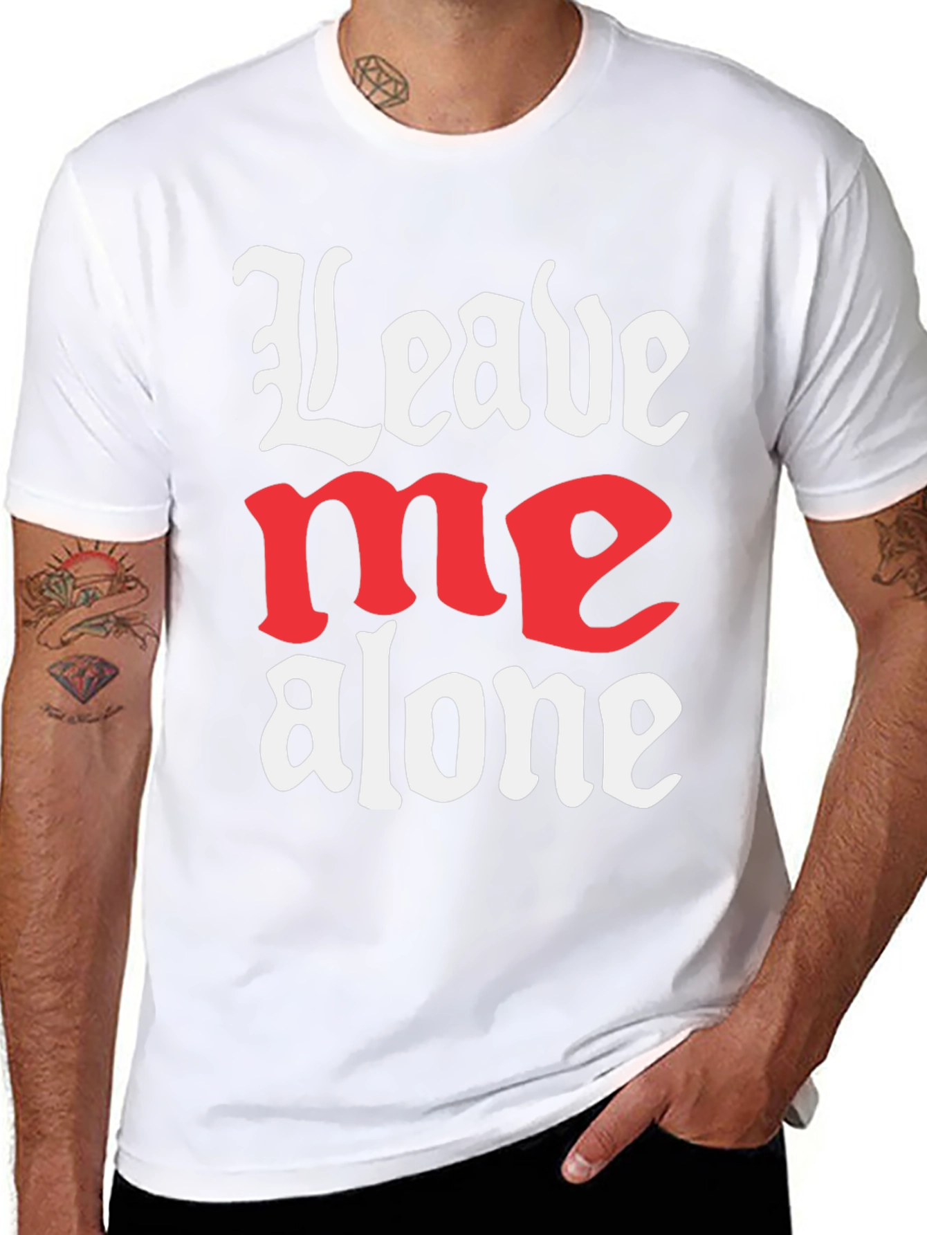 Leave Me Alone Graphic T-Shirt - Black