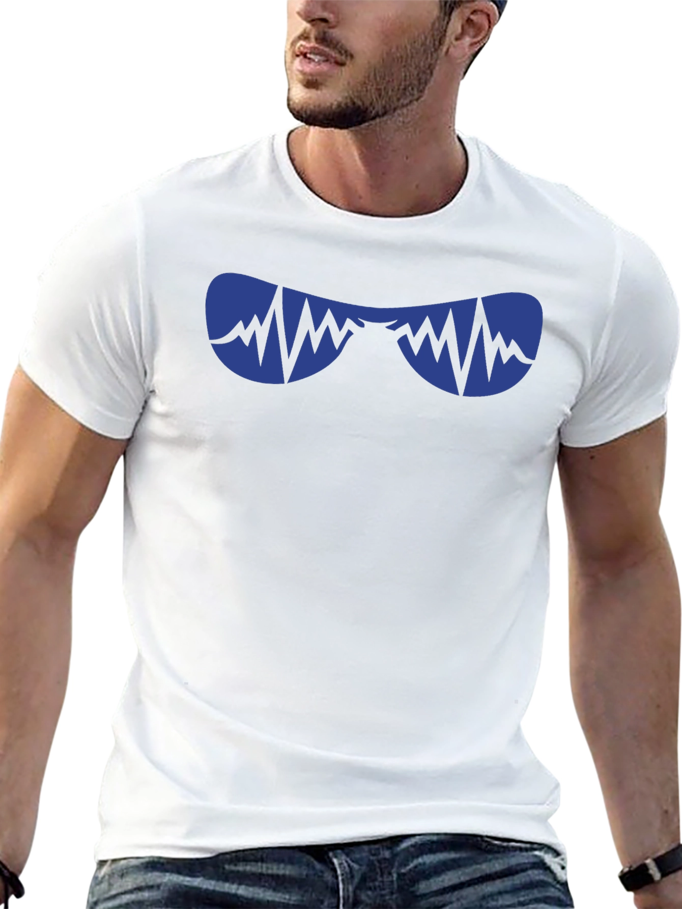 Cool Shades Graphic Tee - Black Cotton T-Shirt