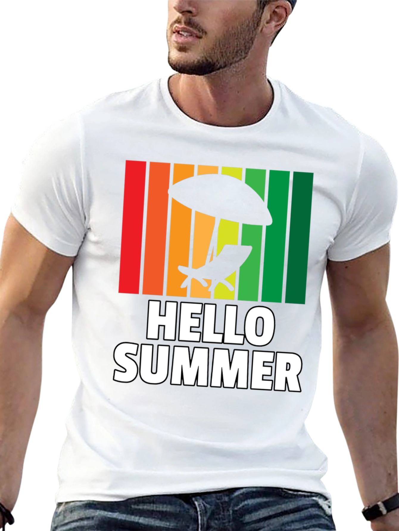 Hello Summer Graphic T-Shirt - Beach Vibes!