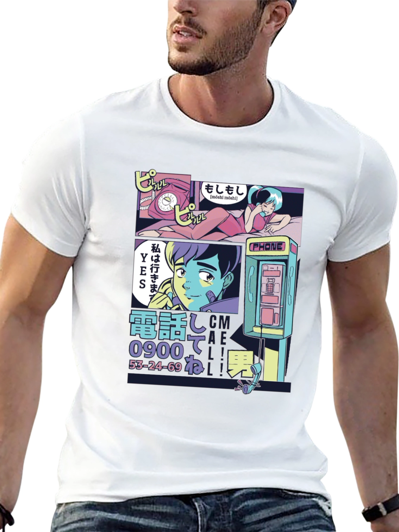 Retro Anime Style Graphic T-Shirt