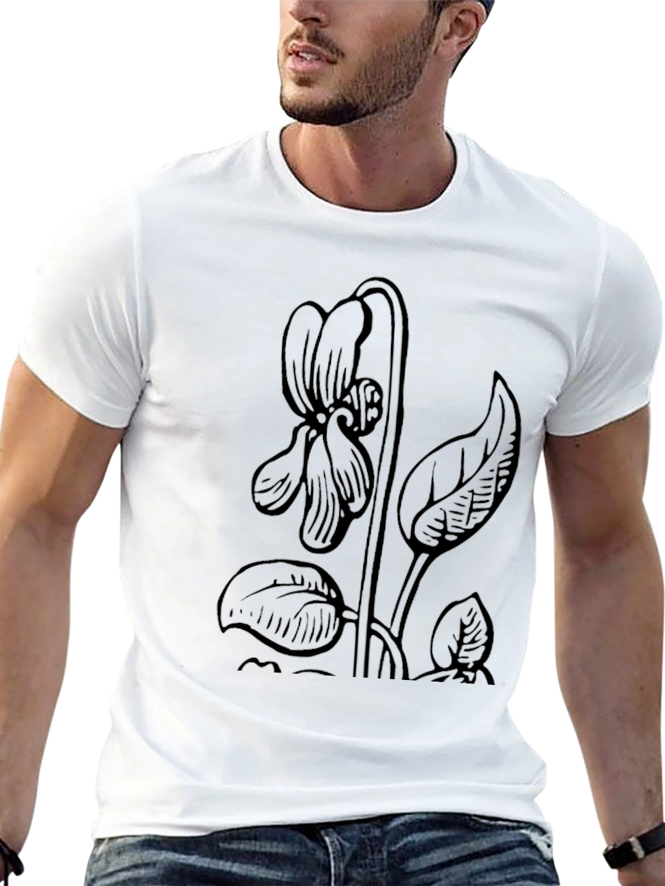 Botanical Black Violet Graphic Tee