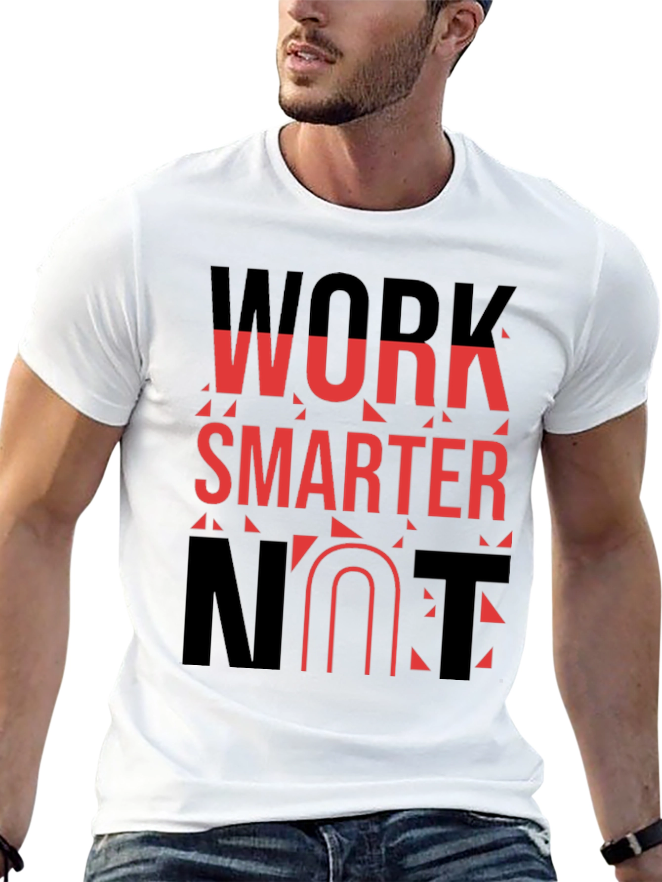 Work Smarter T-Shirt - Black Bold Graphic Tee