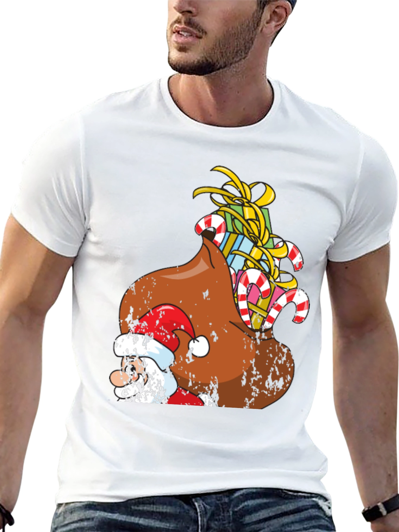 Funny Santa Poop Christmas T-Shirt