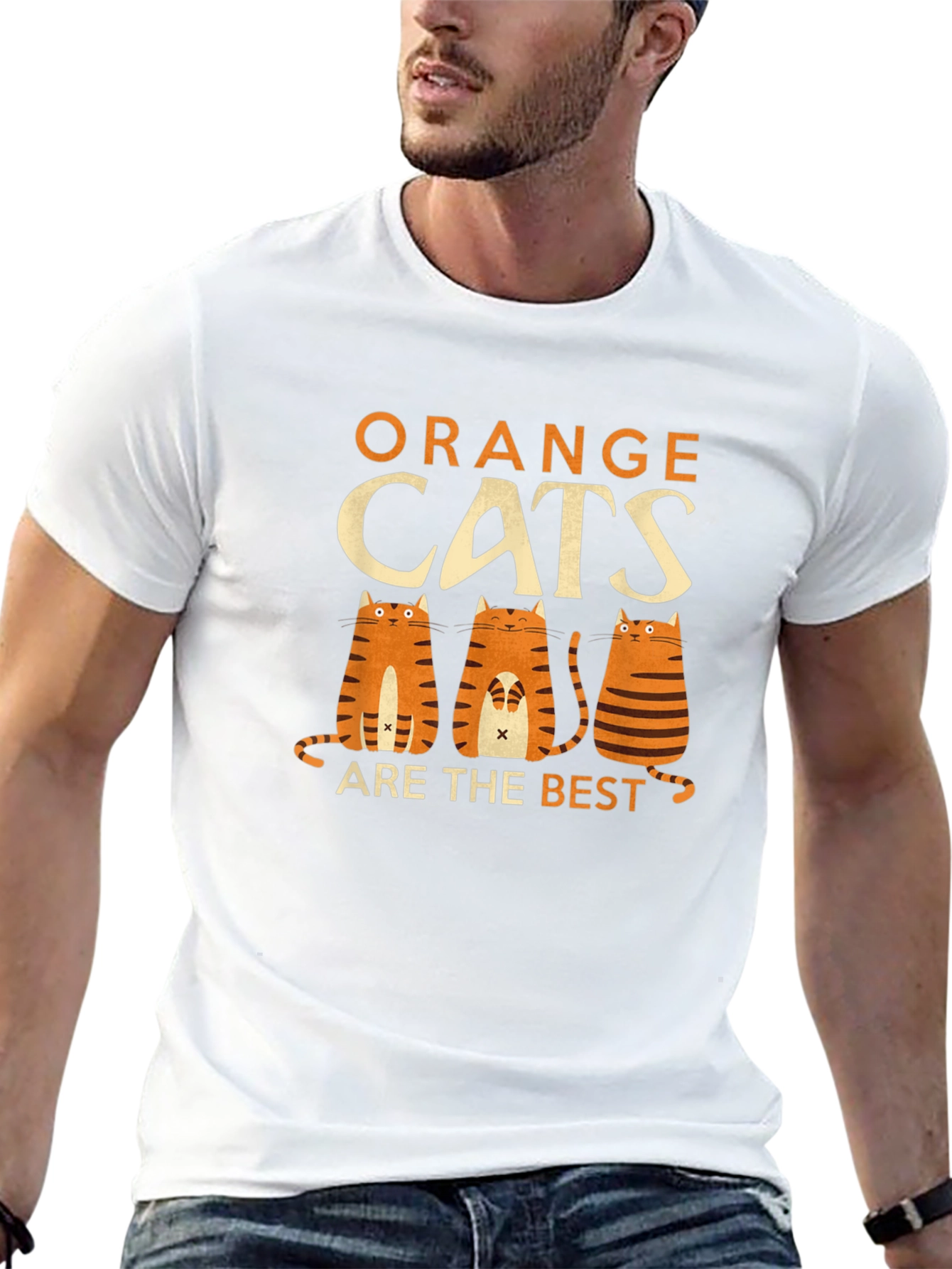 Orange Cats Graphic Tee - Unisex Cotton T-Shirt