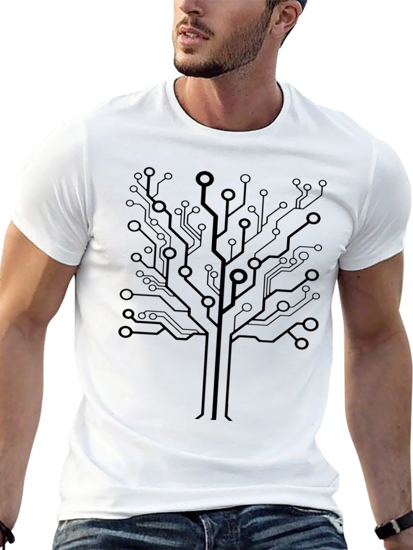 Circuit Tree Graphic T-Shirt - Tech Lovers Tee