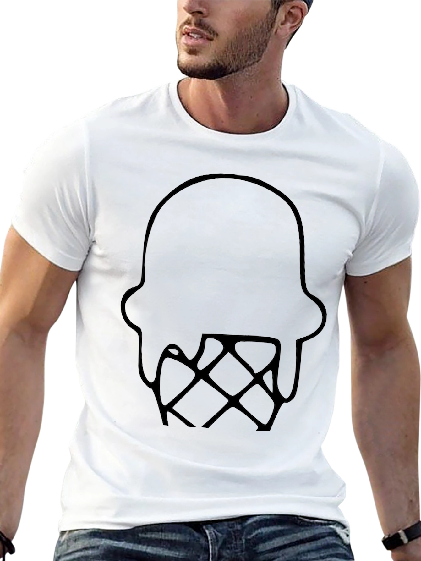 Cool Graphic Tee - Ice Cream Cone Design