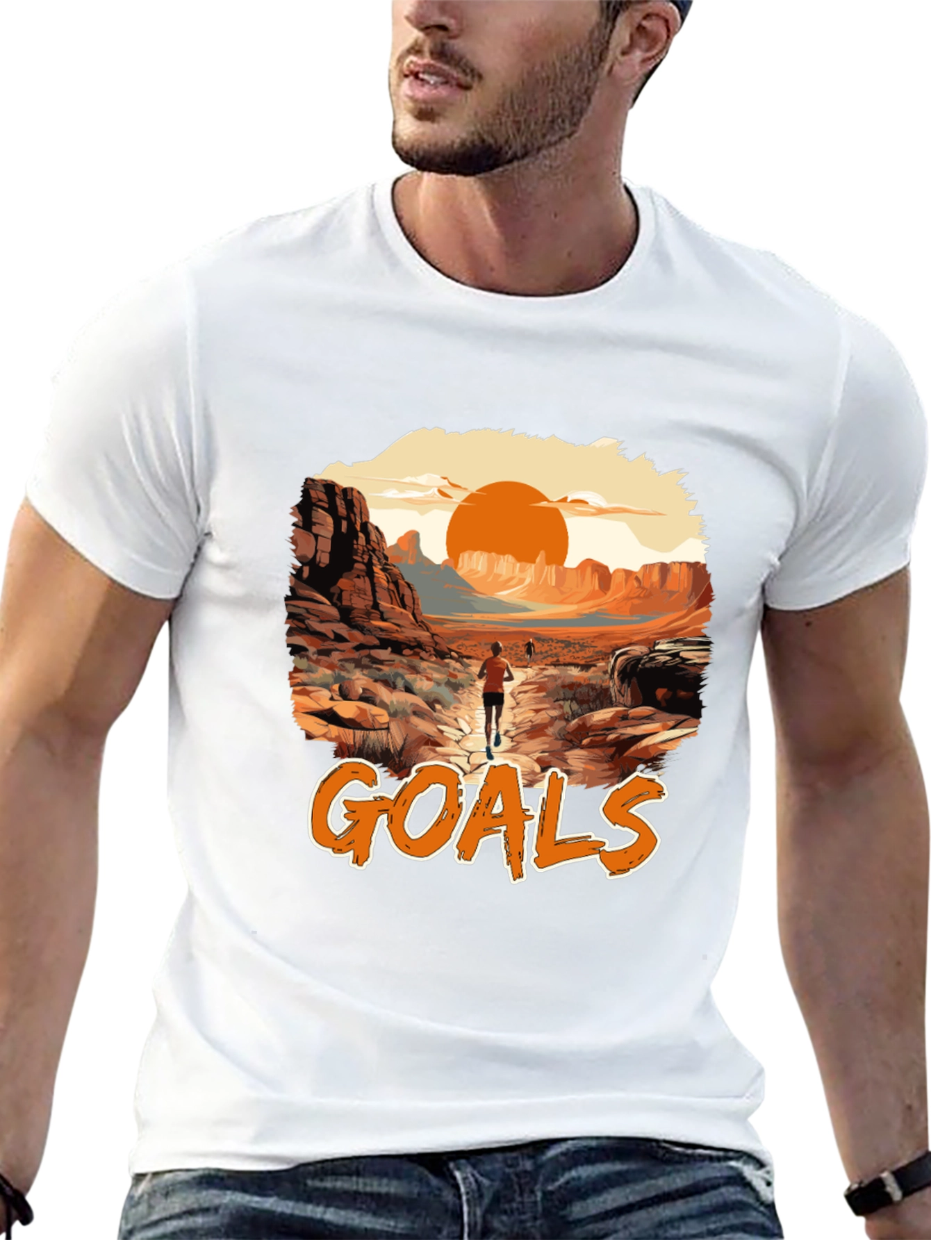 Goals Desert Running T-Shirt - Achieve Your Dreams!