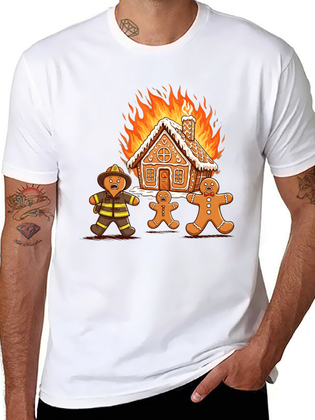 Gingerbread Inferno Graphic T-Shirt