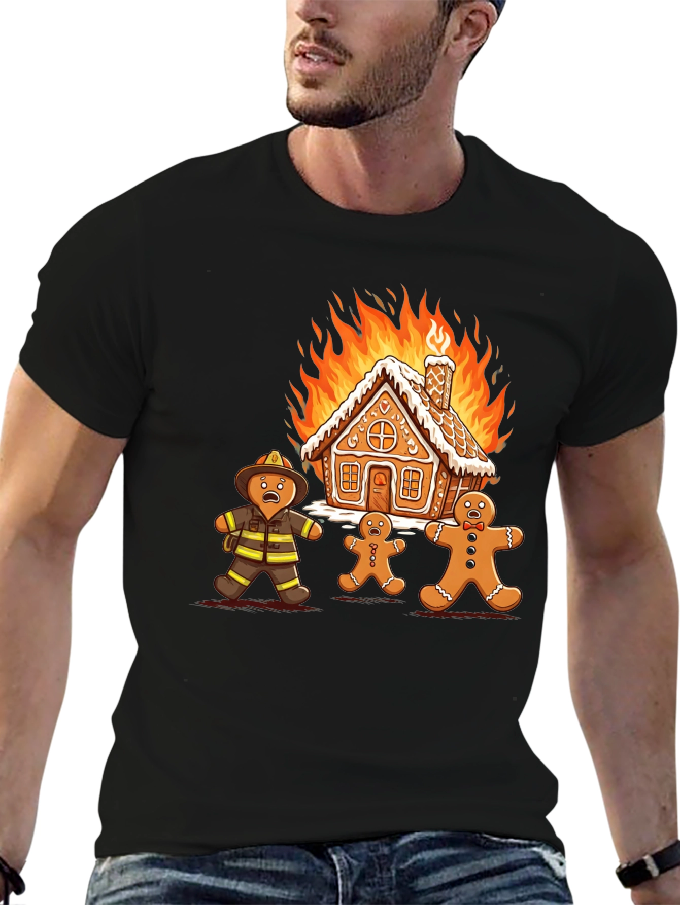 Gingerbread Inferno Graphic T-Shirt