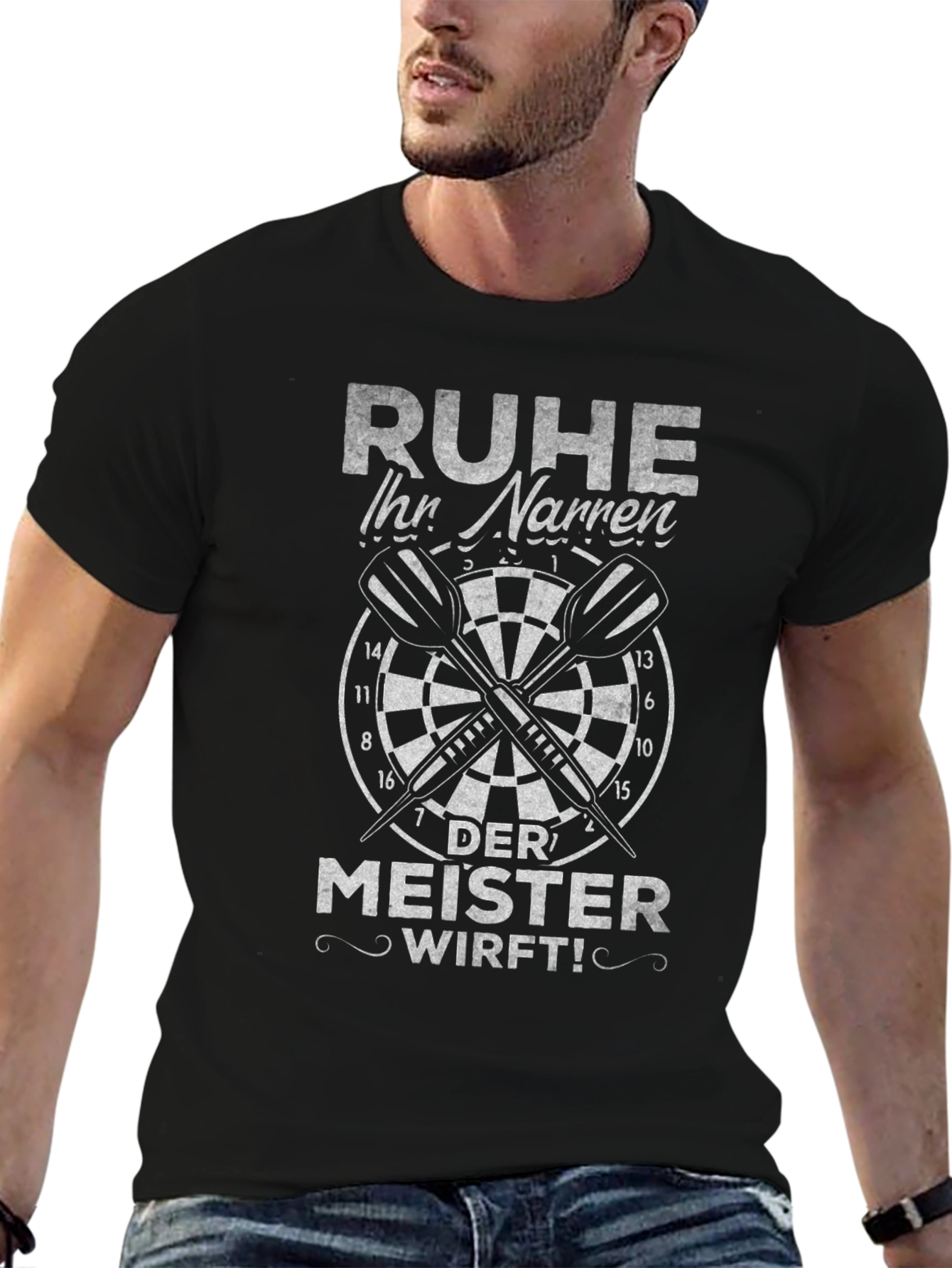 Ruhe Ihr Narren Dart T-Shirt - Darts Meister