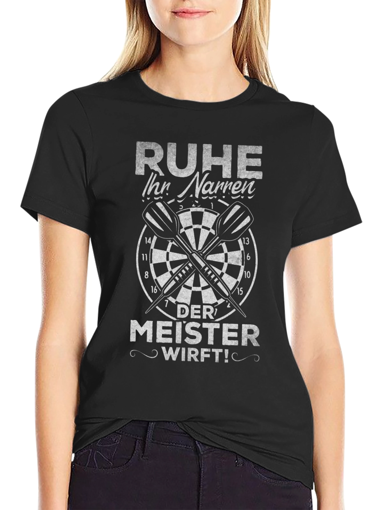 Ruhe Ihr Narren Dart T-Shirt - Darts Meister