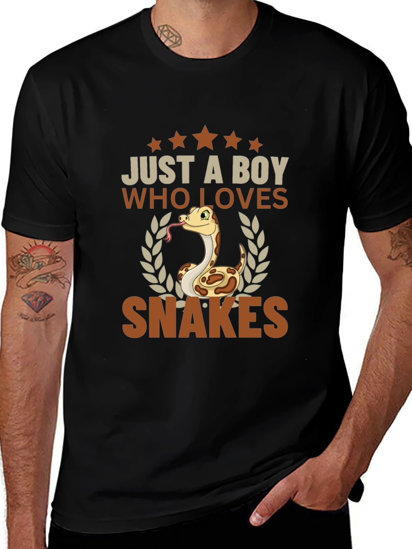 Boy Who Loves Snakes T-Shirt - Reptile Enthusiast Tee