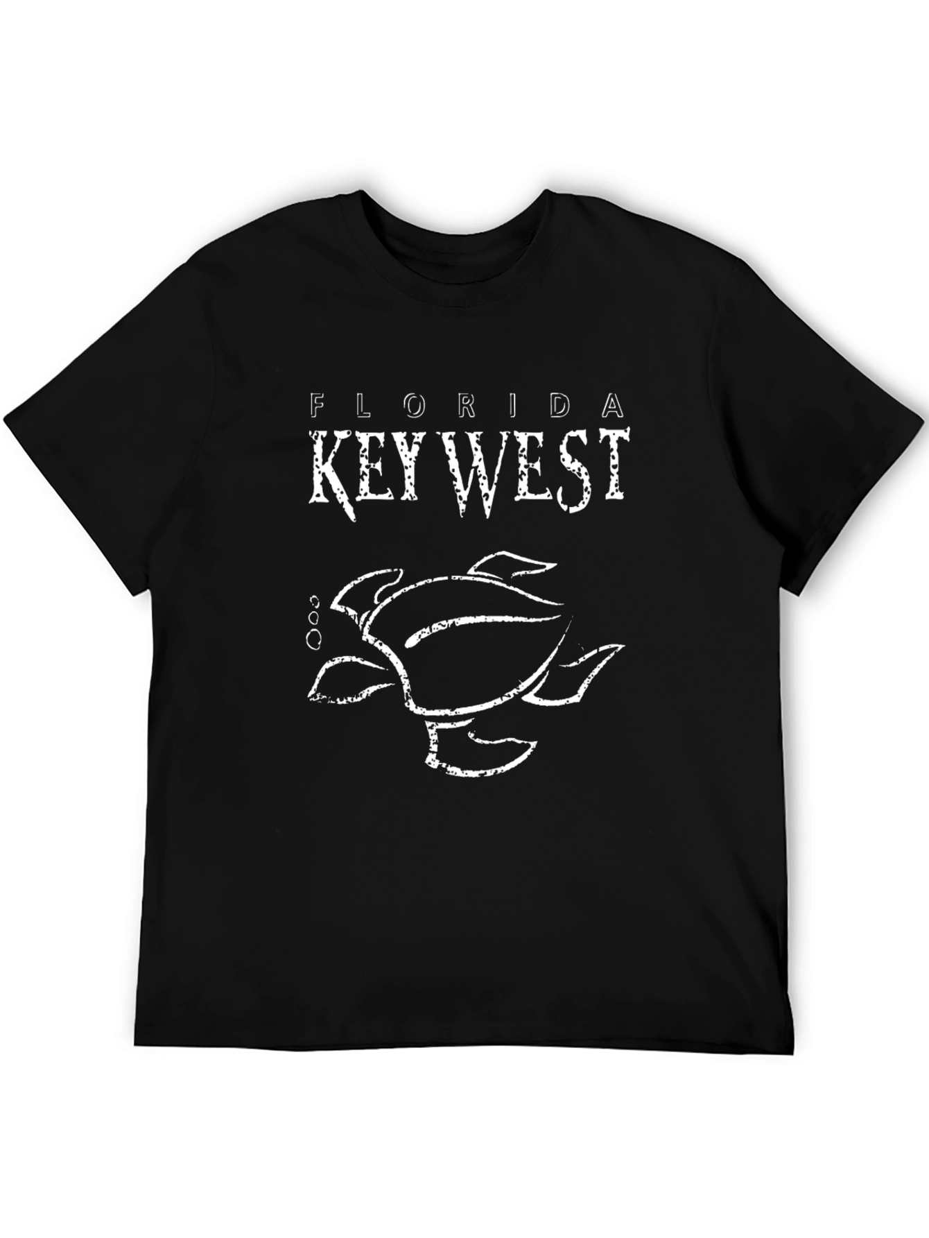 Florida Key West Turtle Graphic Black T-Shirt