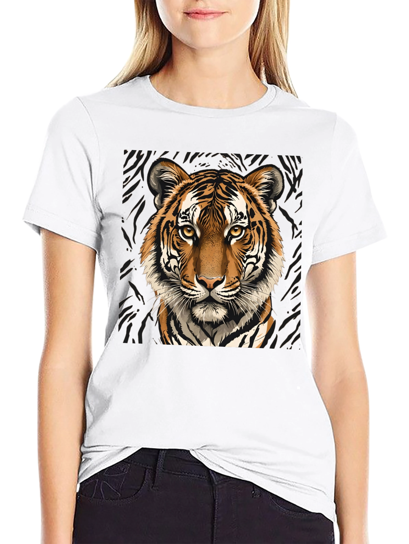 Tiger Graphic Tee - Bold Animal Print T-Shirt
