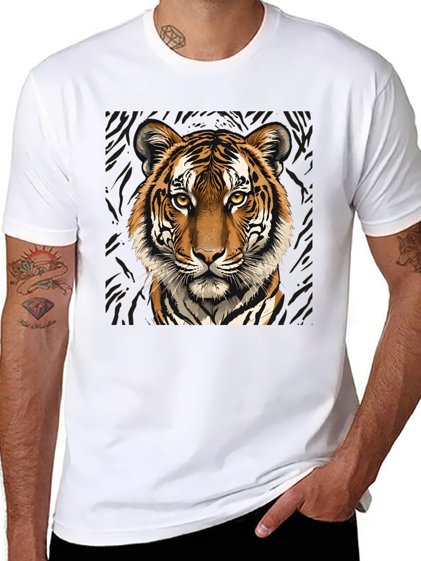Tiger Graphic Tee - Bold Animal Print T-Shirt