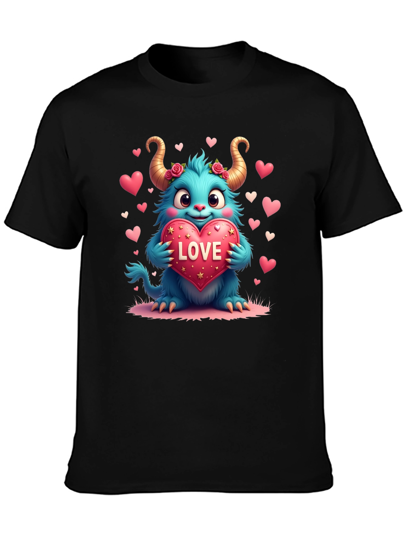 Monster Love Graphic Tee - Heart Valentines