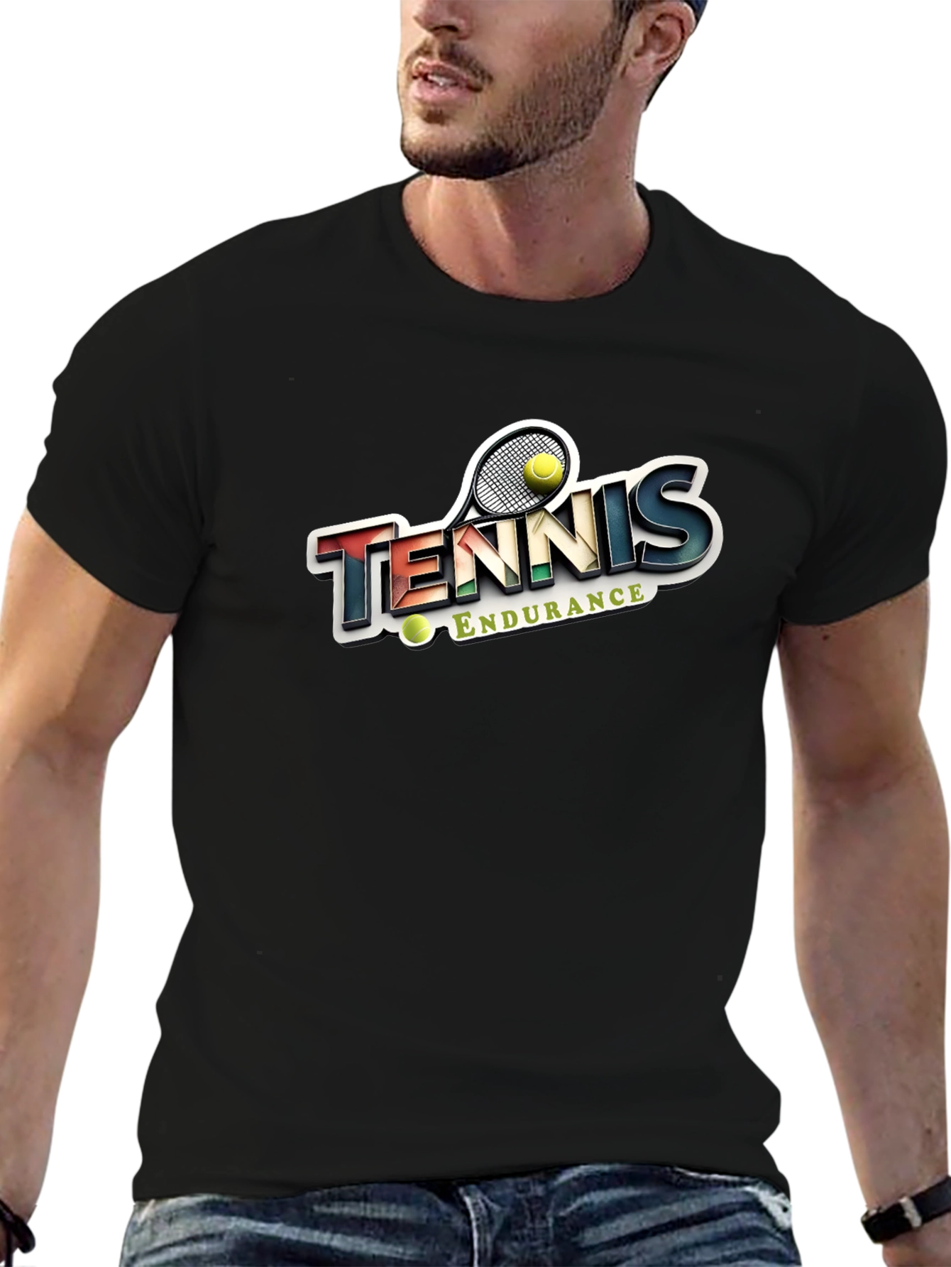 Tennis Endurance Graphic Tee - Sporty Casual Style