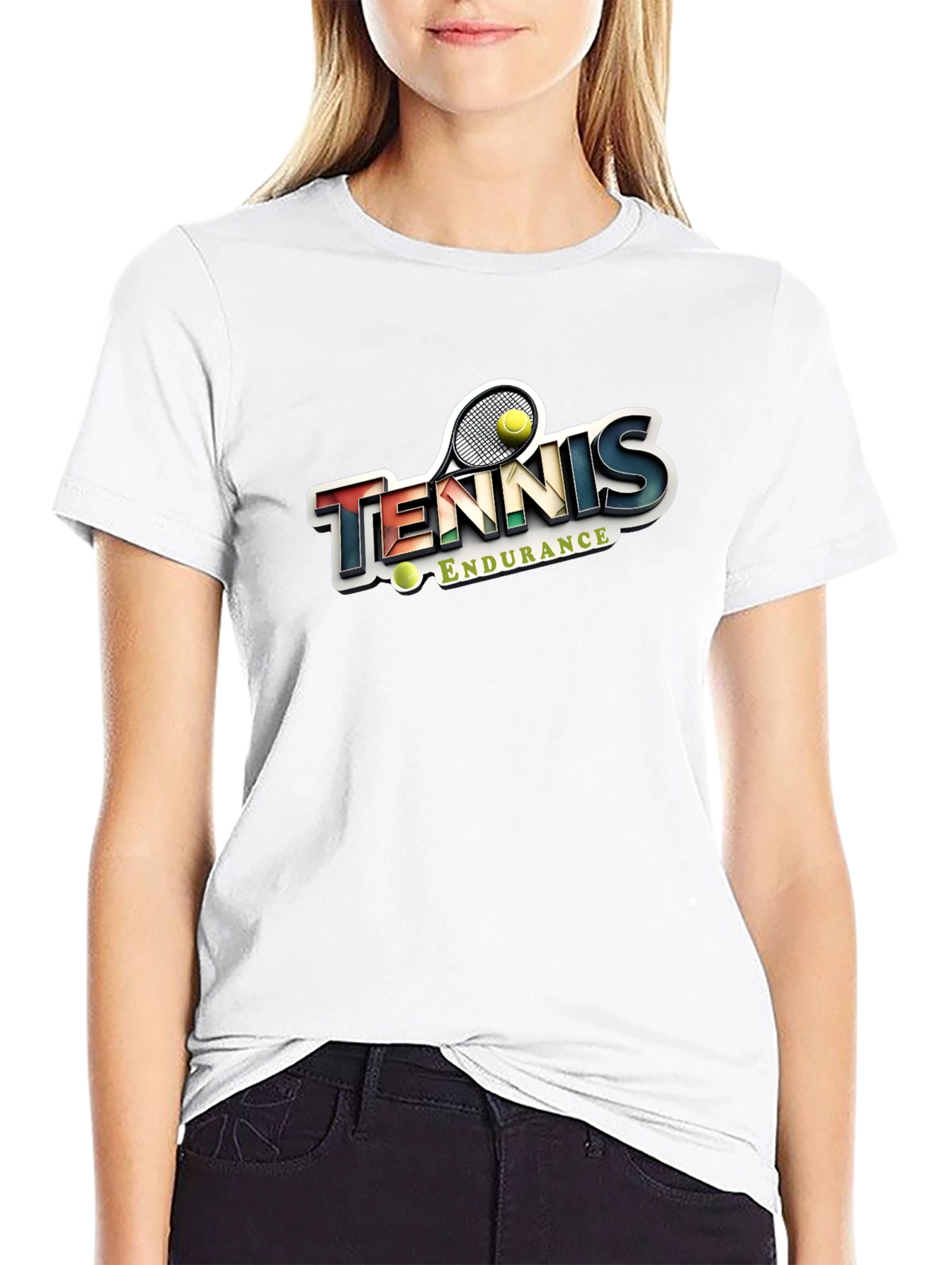 Tennis Endurance Graphic Tee - Sporty Casual Style
