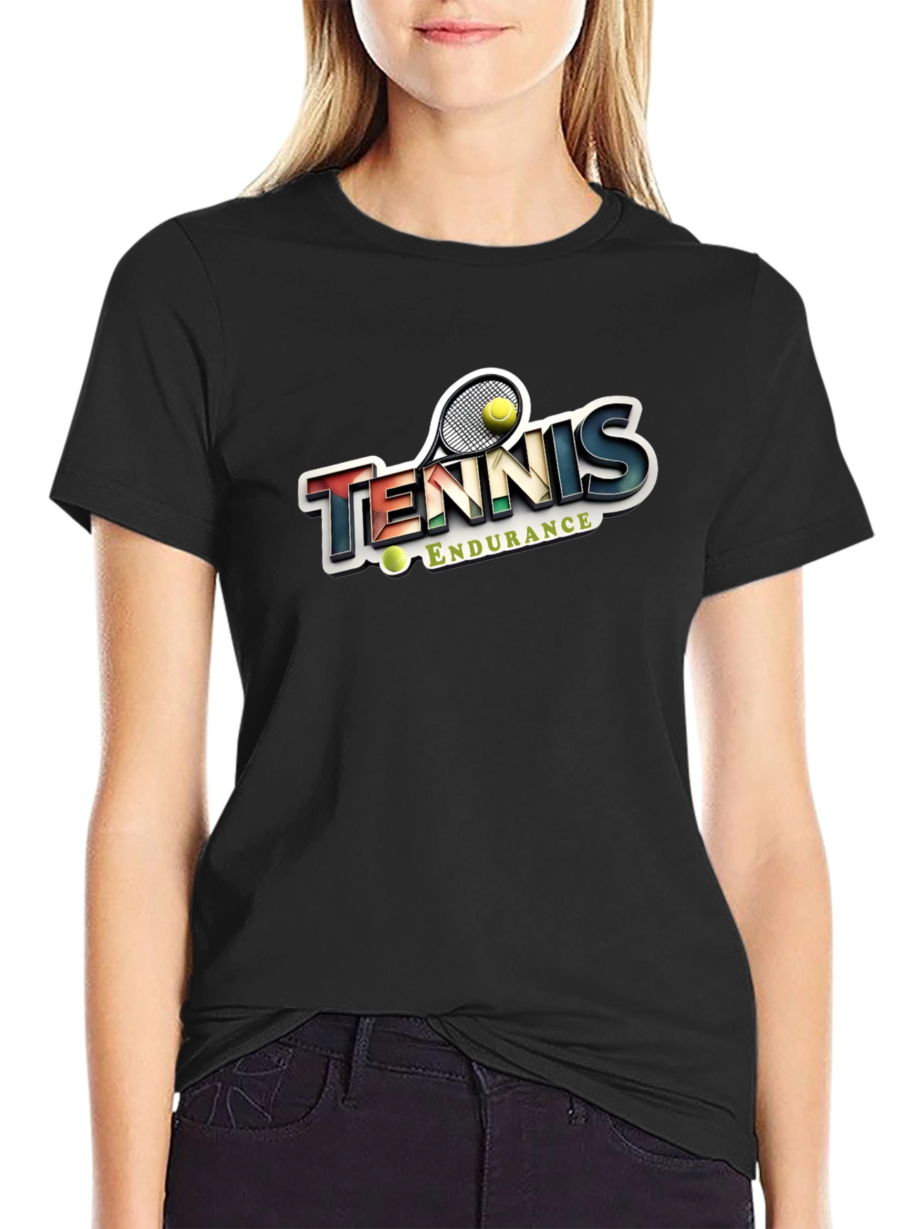 Tennis Endurance Graphic Tee - Sporty Casual Style