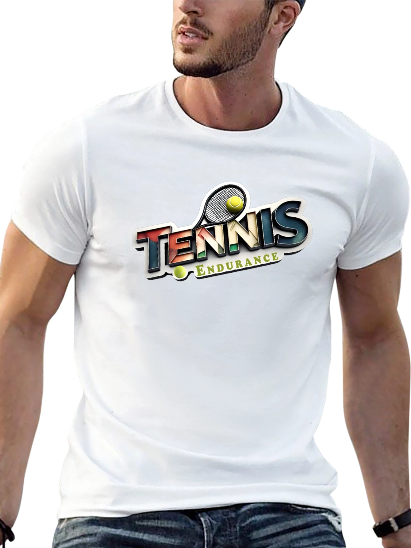 Tennis Endurance Graphic Tee - Sporty Casual Style