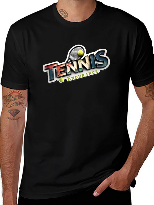 Tennis Endurance Graphic Tee - Sporty Casual Style