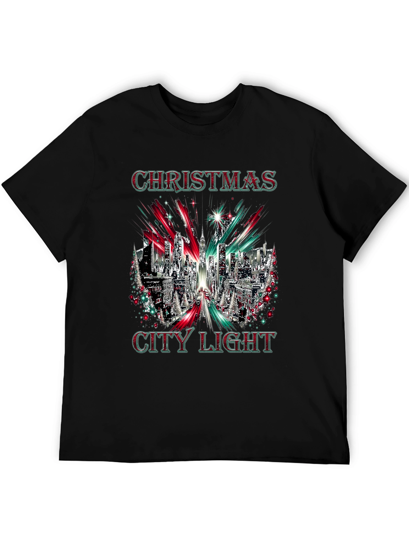 Christmas City Lights Holiday Graphic Tee