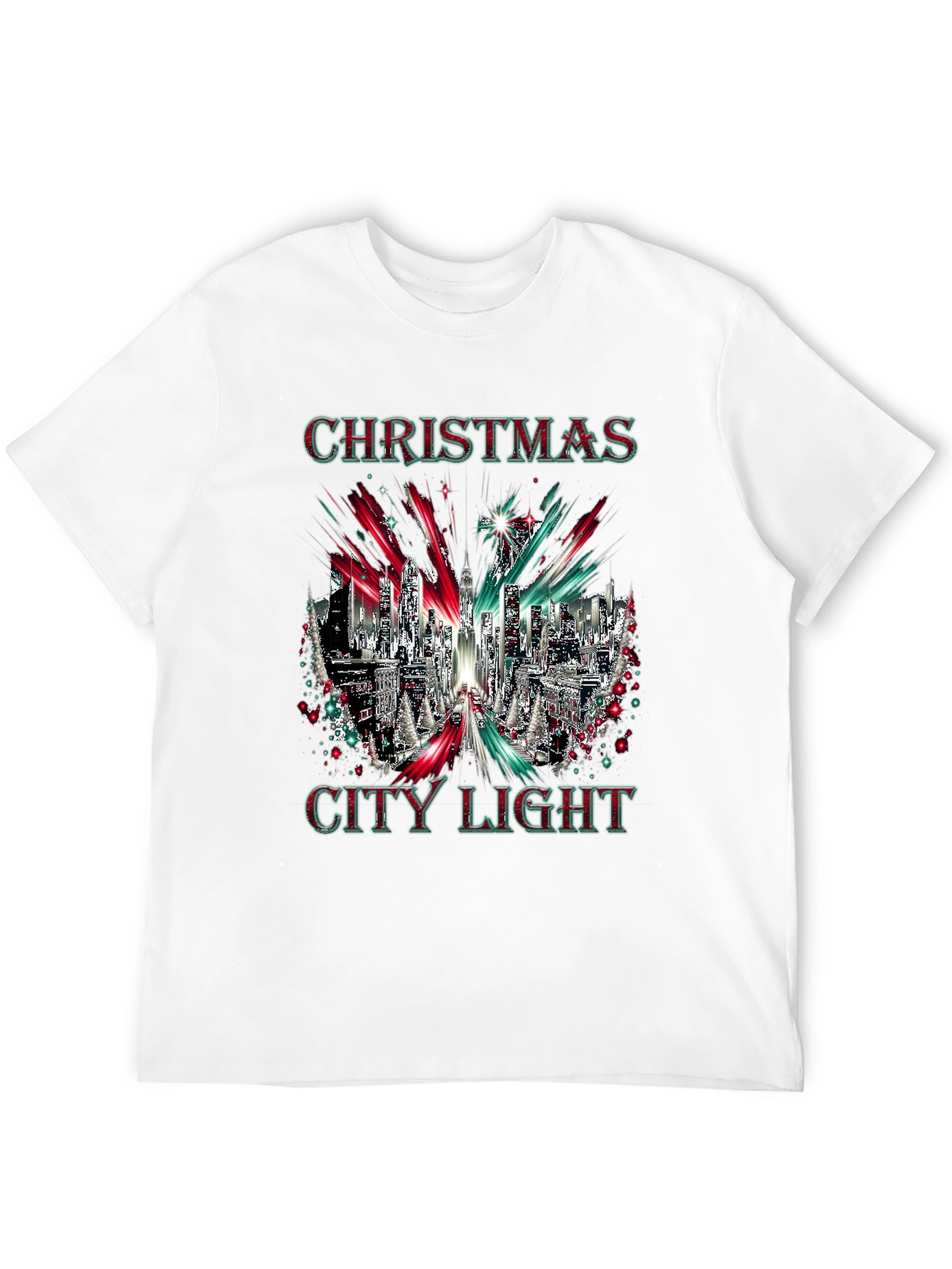 Christmas City Lights Holiday Graphic Tee