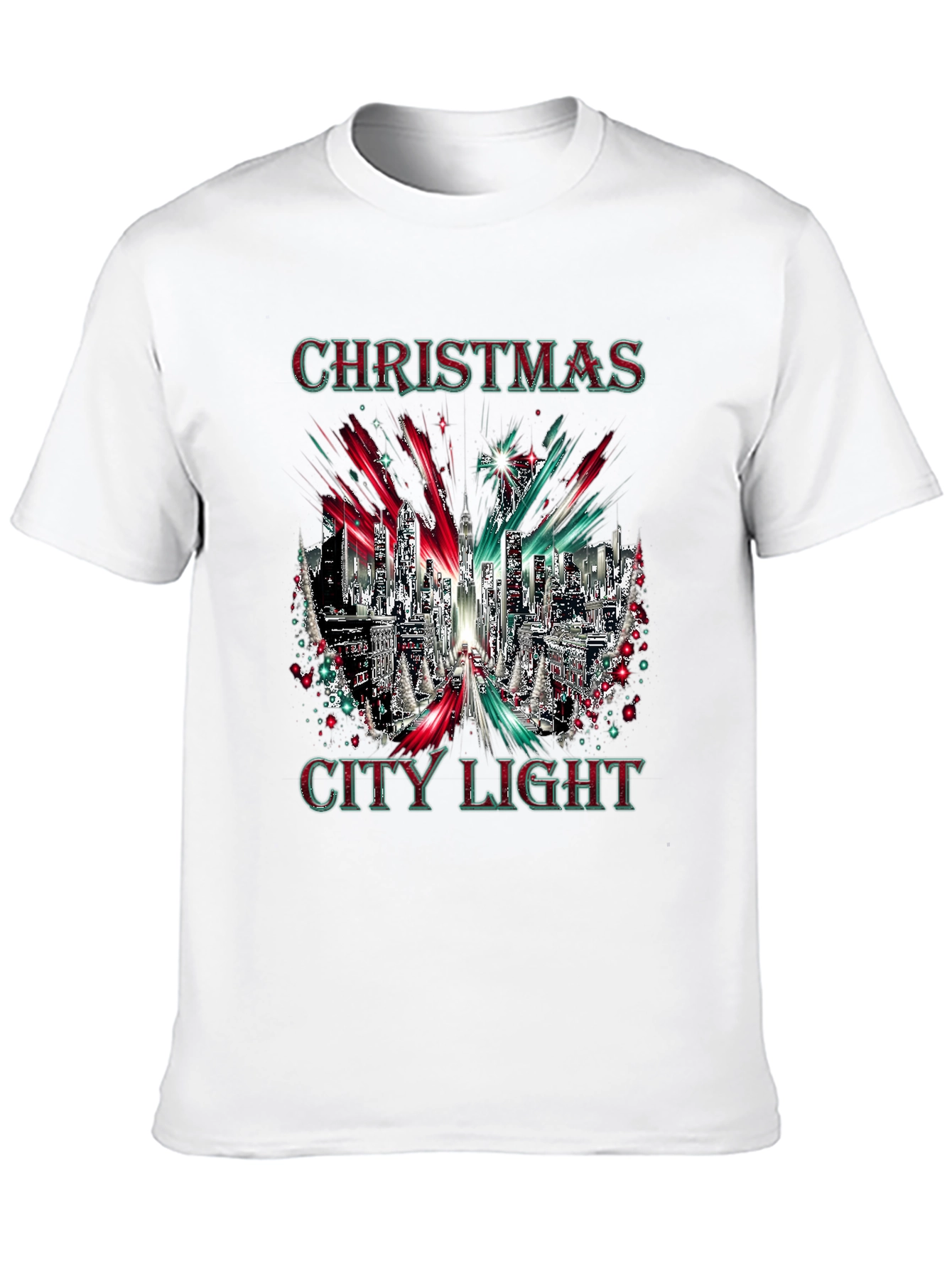 Christmas City Lights Holiday Graphic Tee