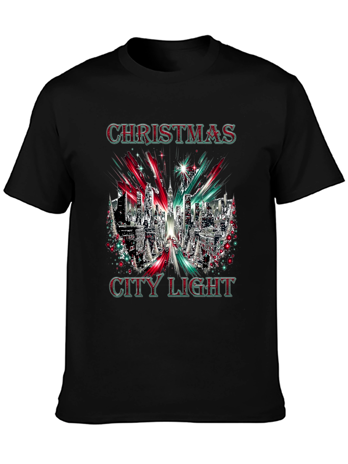 Christmas City Lights Holiday Graphic Tee