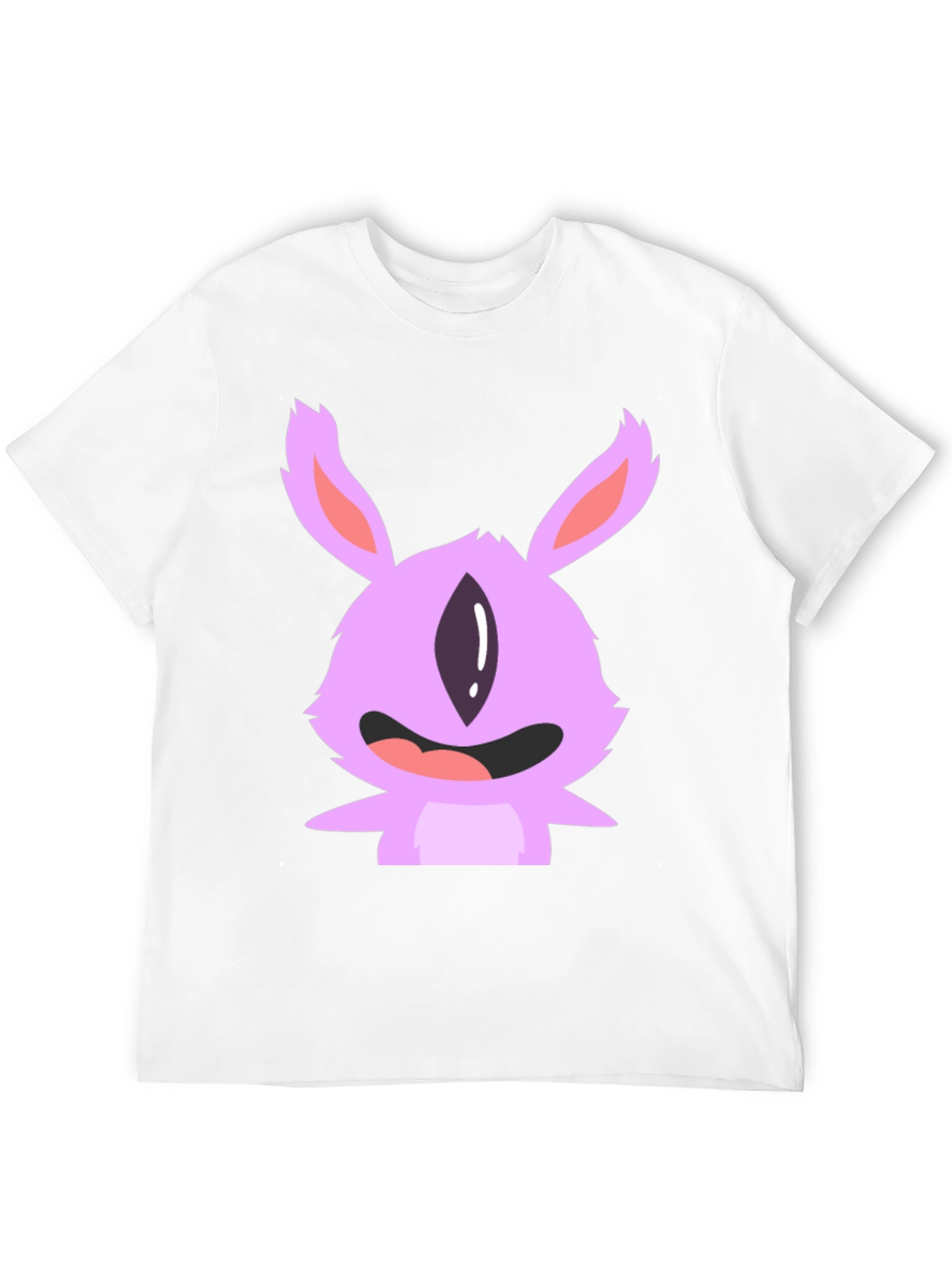 Cute Monster Graphic Tee - Black Cotton T-Shirt