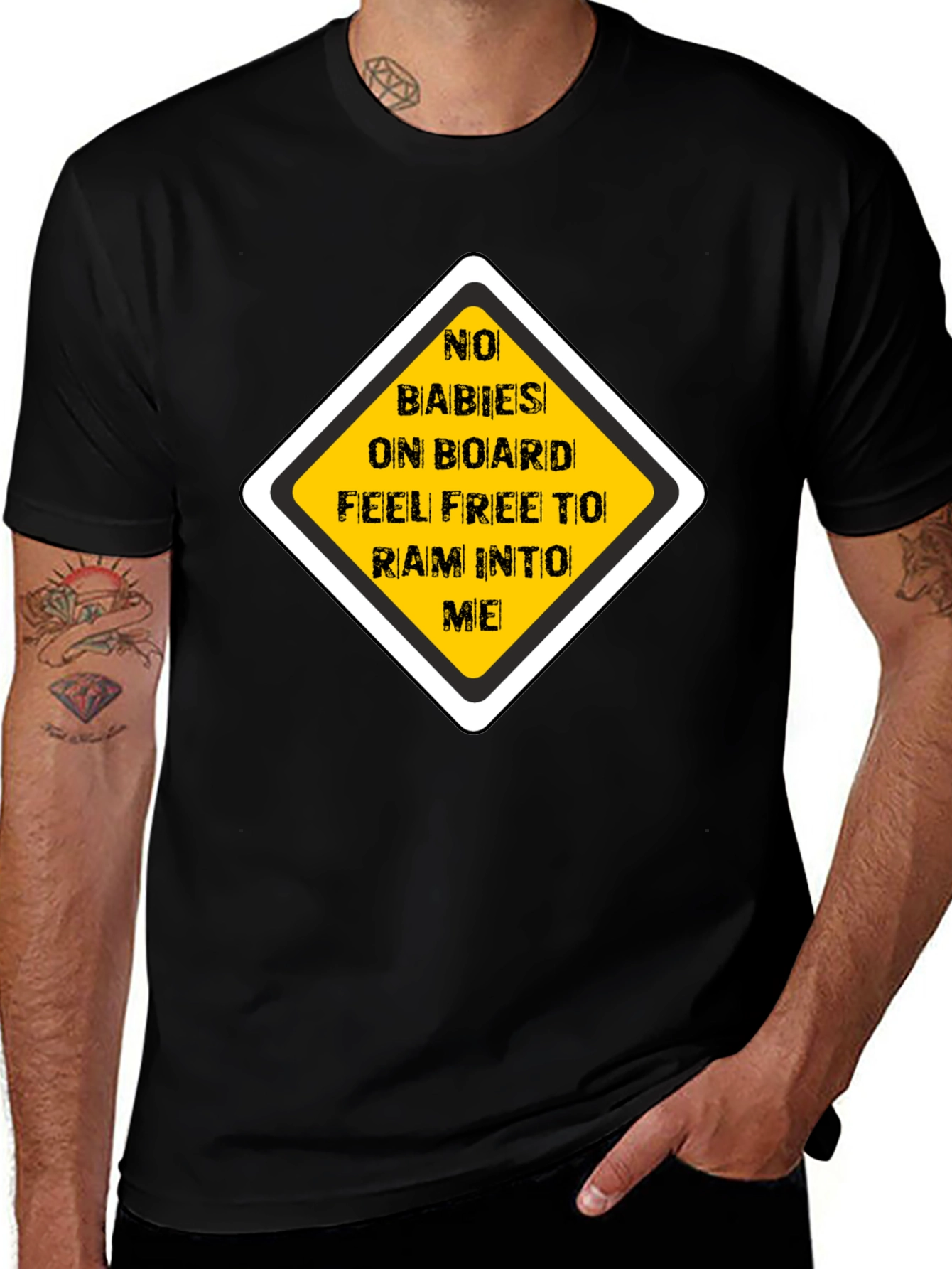 Funny No Babies on Board Graphic Tee