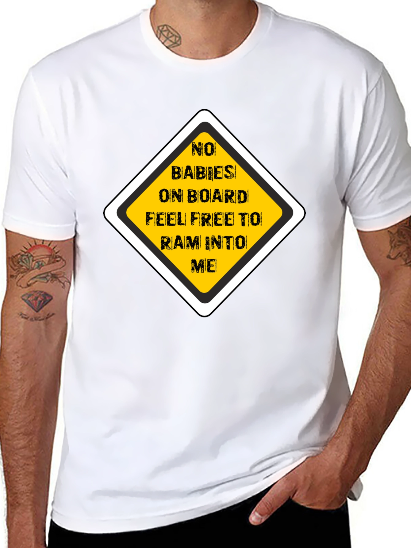 Funny No Babies on Board Graphic Tee