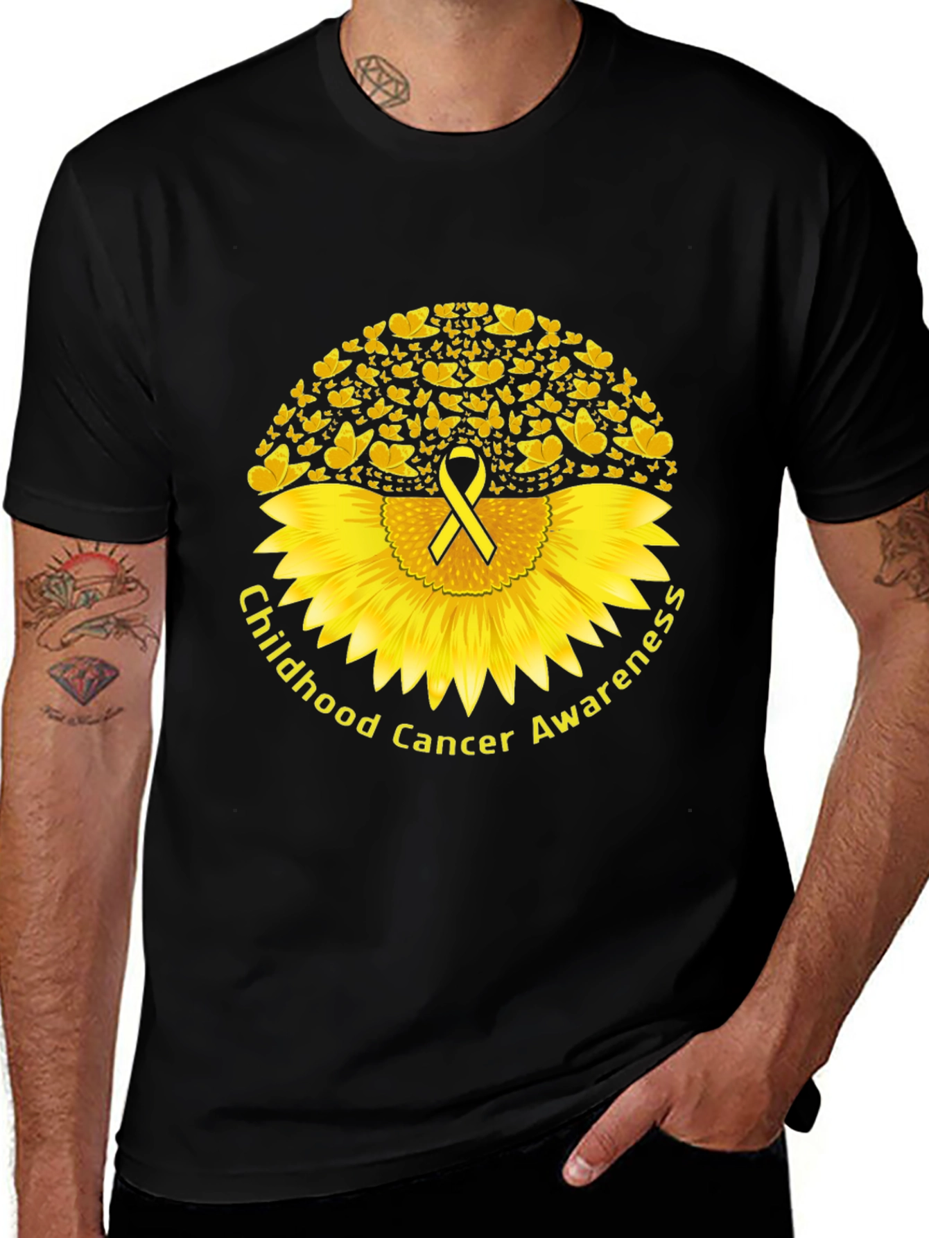 Childhood Cancer Awareness Sunflower T-Shirt