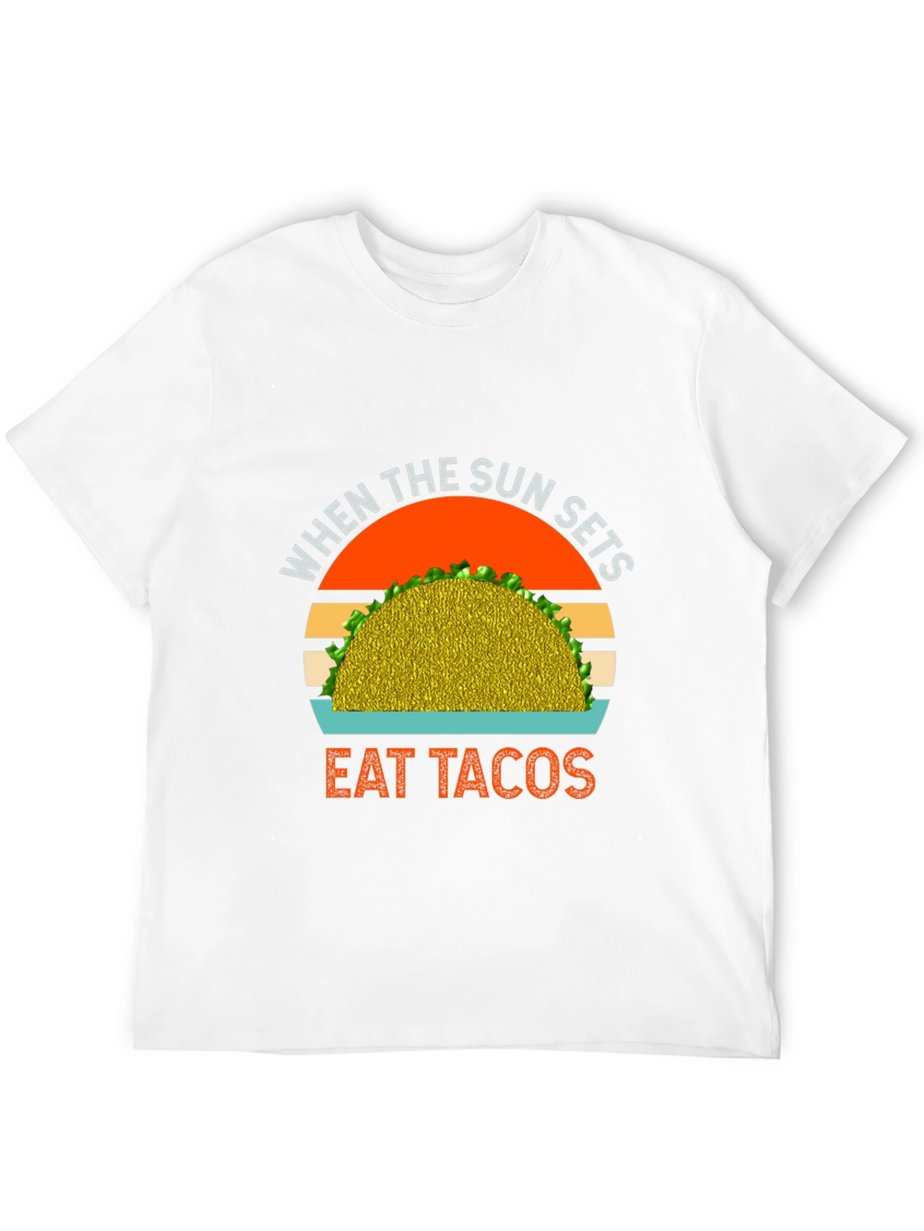 Eat Tacos T-Shirt: Sunset Graphic Tee