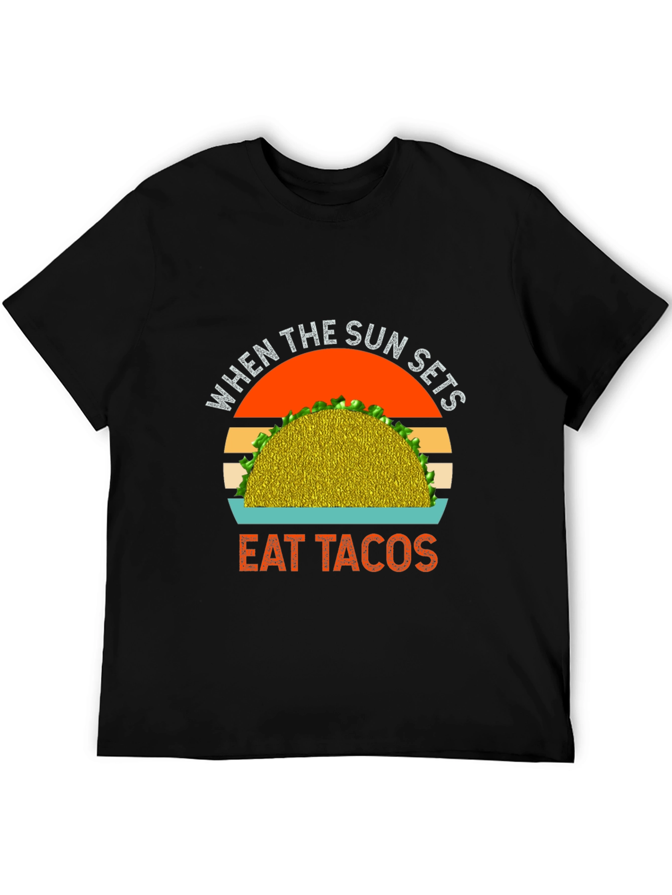 Eat Tacos T-Shirt: Sunset Graphic Tee