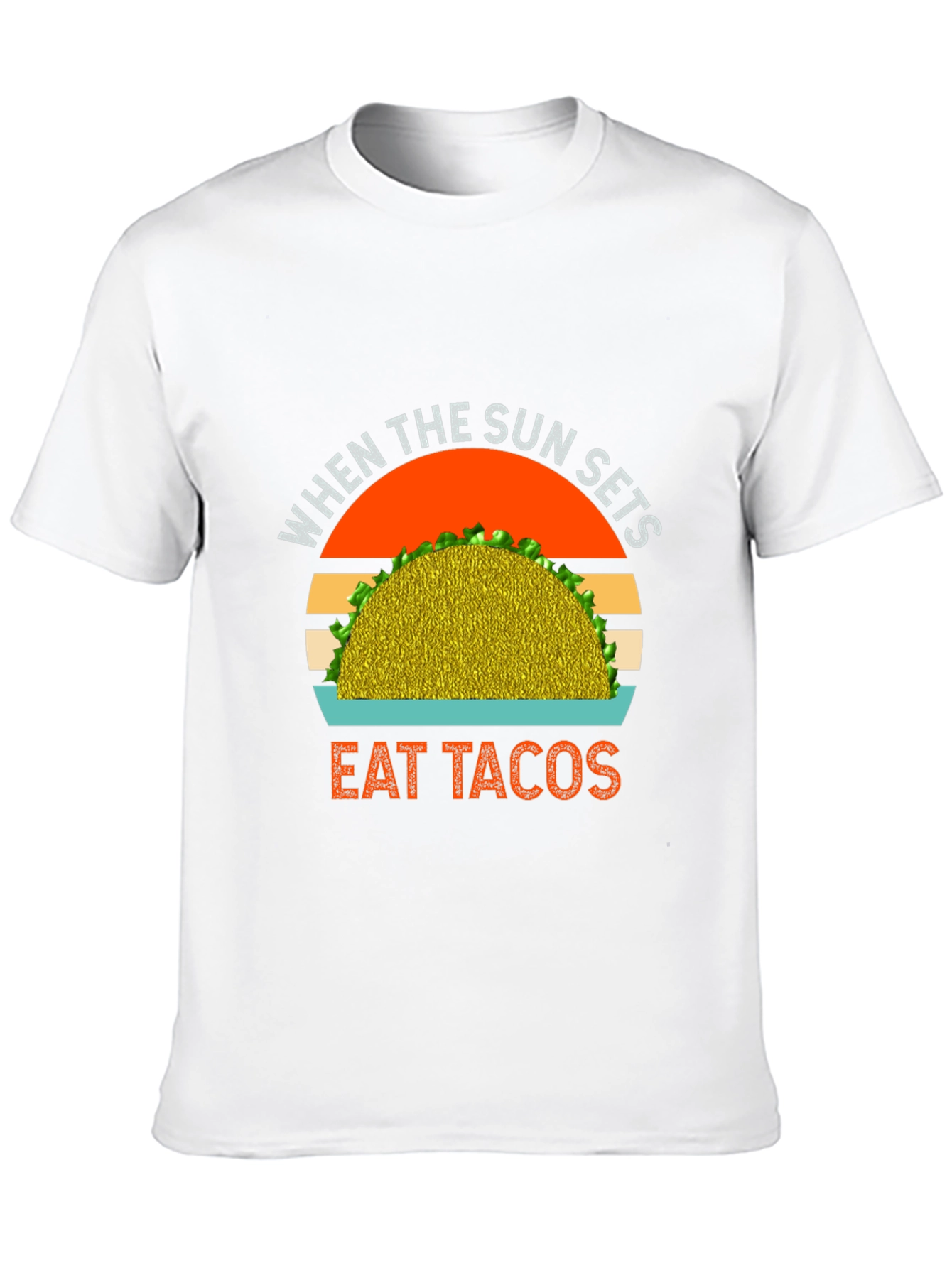 Eat Tacos T-Shirt: Sunset Graphic Tee
