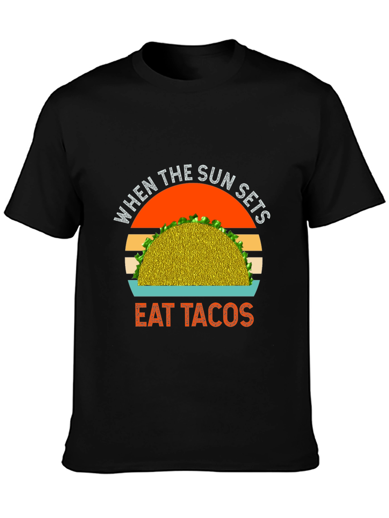 Eat Tacos T-Shirt: Sunset Graphic Tee