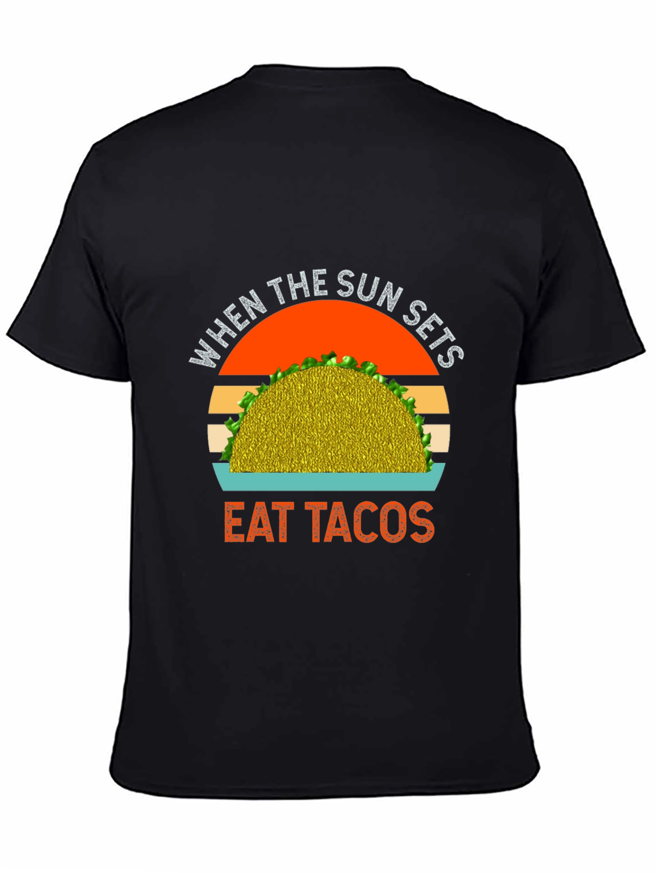 Eat Tacos T-Shirt: Sunset Graphic Tee