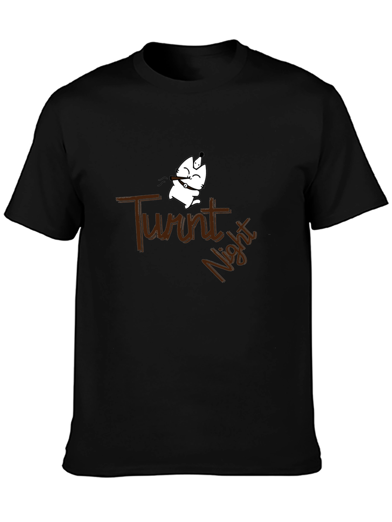 Turnt Night Funny Cat Graphic T-Shirt
