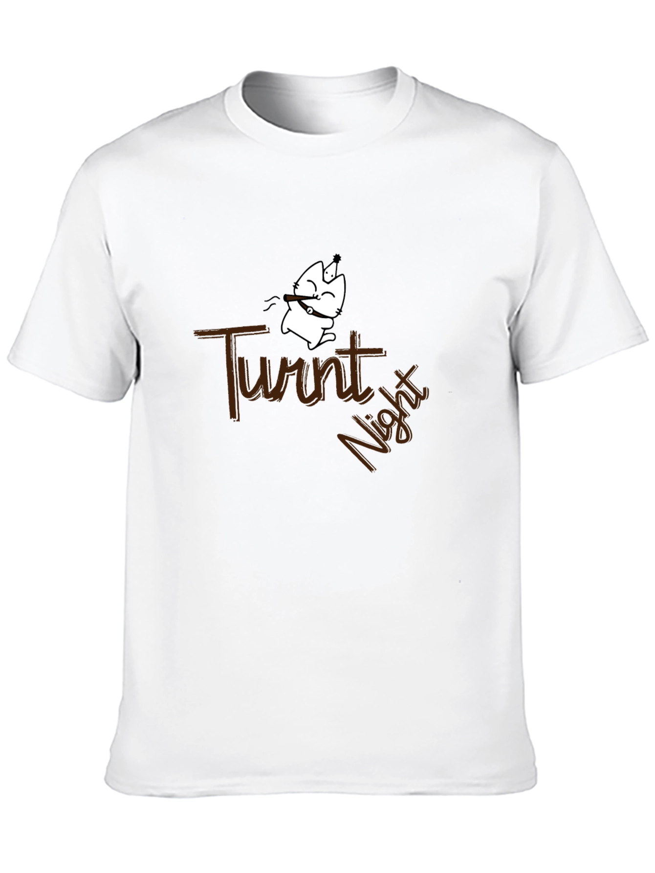 Turnt Night Funny Cat Graphic T-Shirt