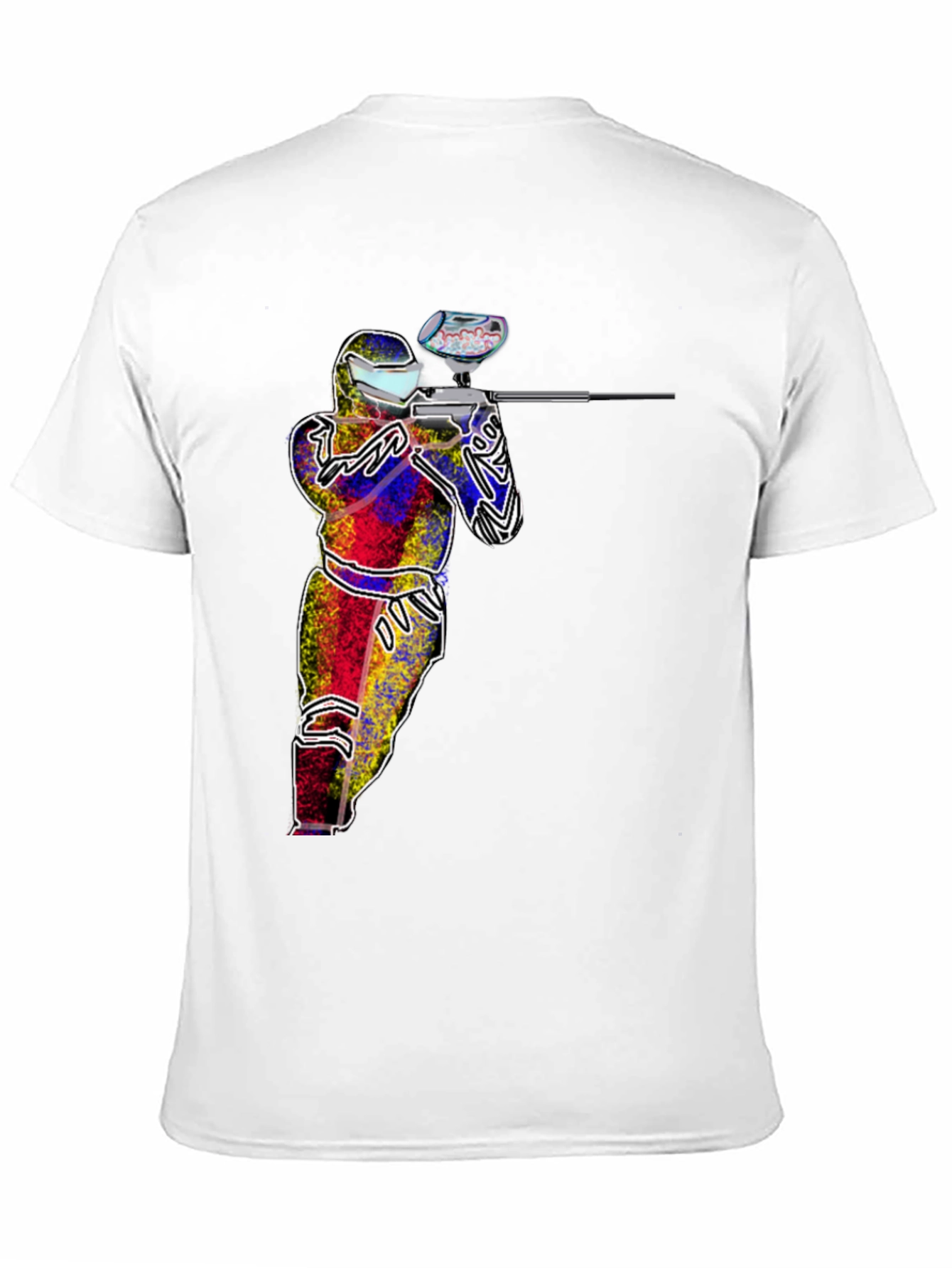 Paintball Player Graphic Tee - Black