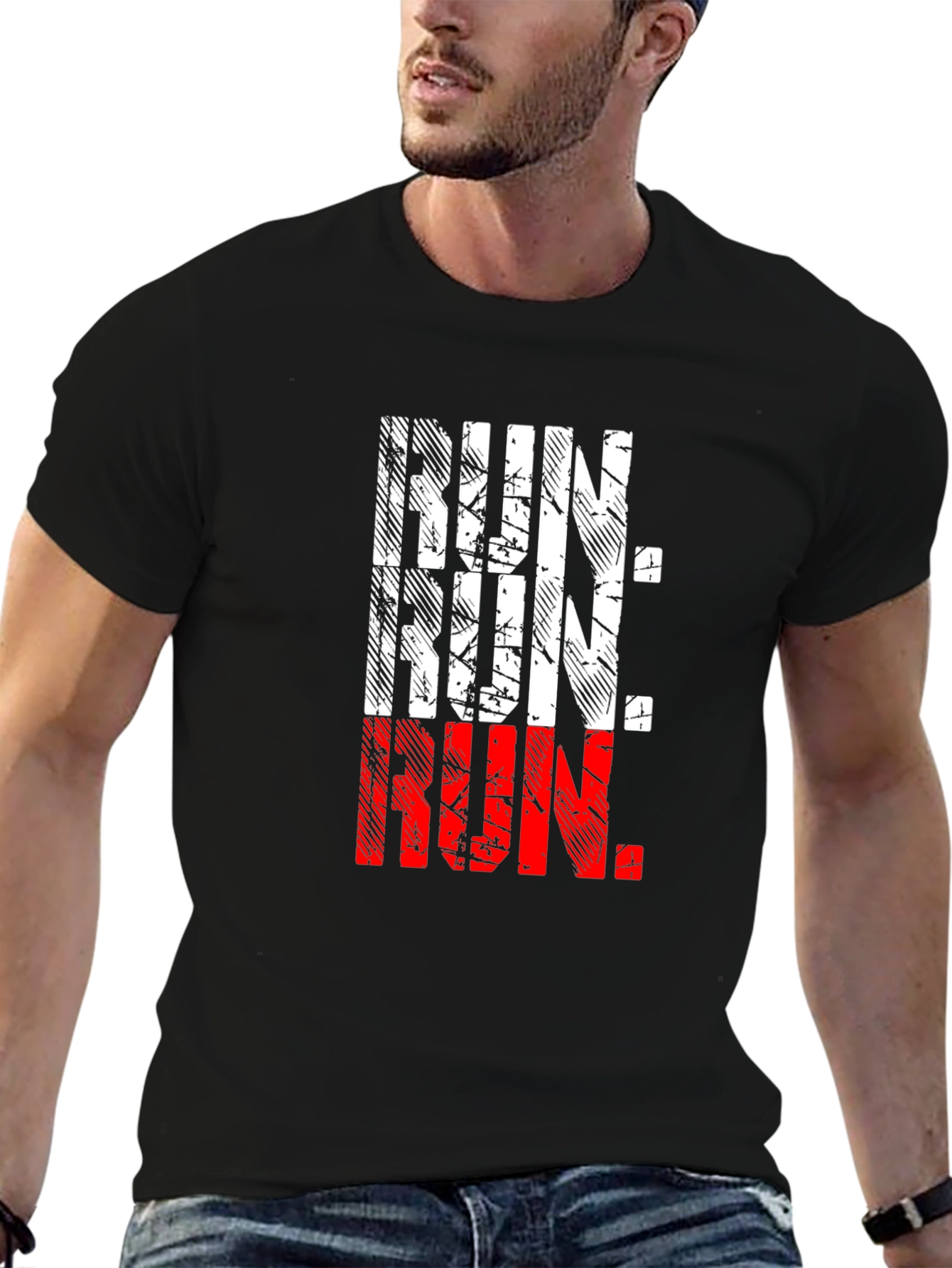 Run Graphic Tee - Black
