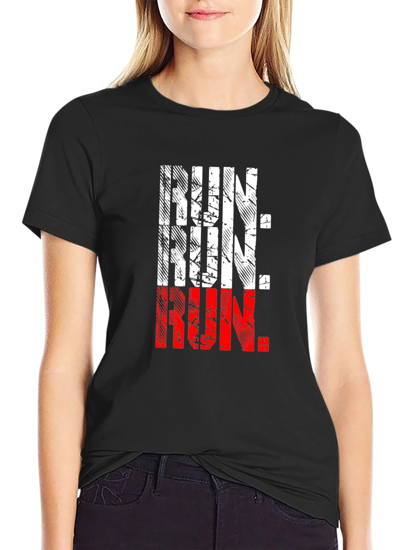 Run Graphic Tee - Black