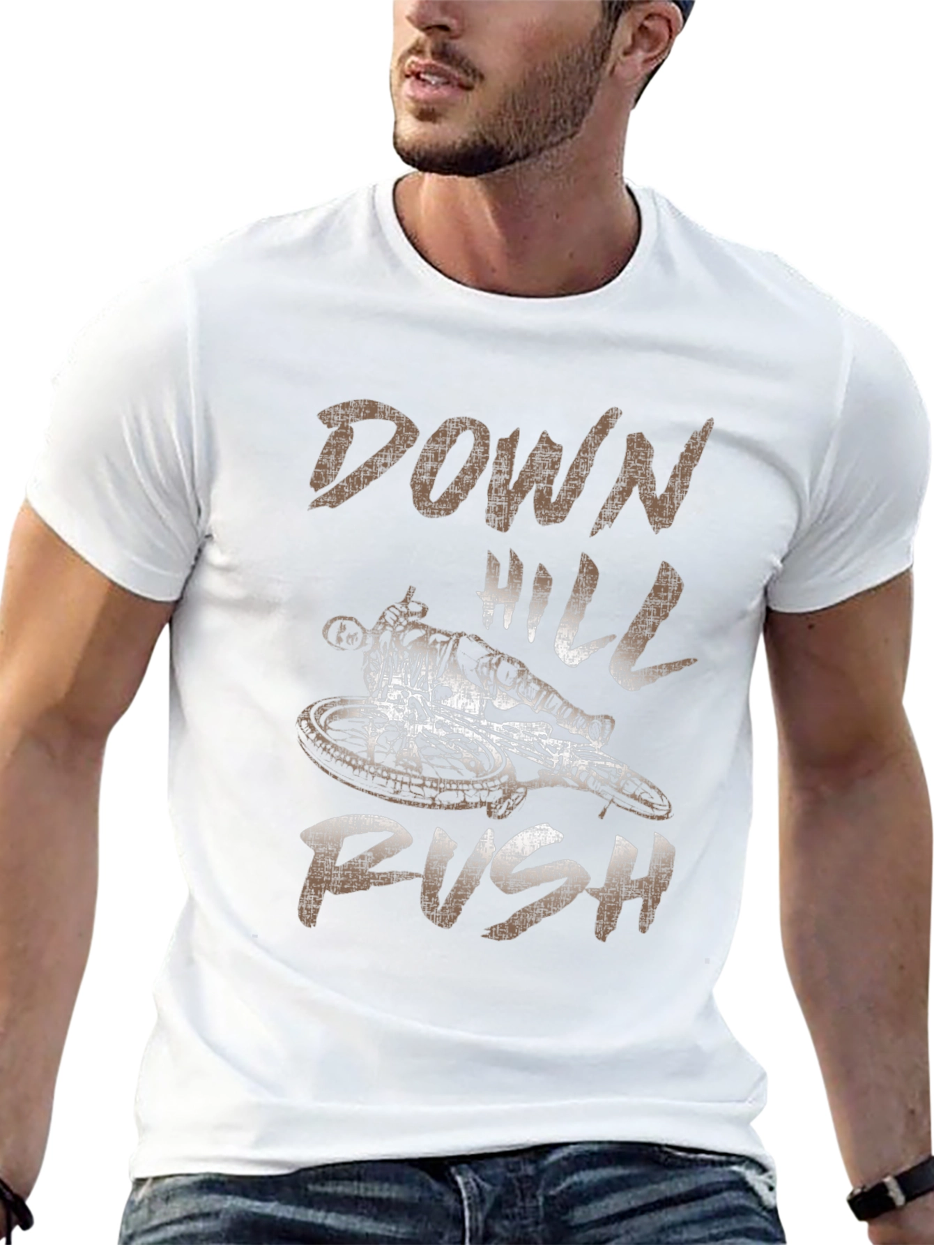Downhill Rush Graphic T-Shirt - Black Cotton Tee